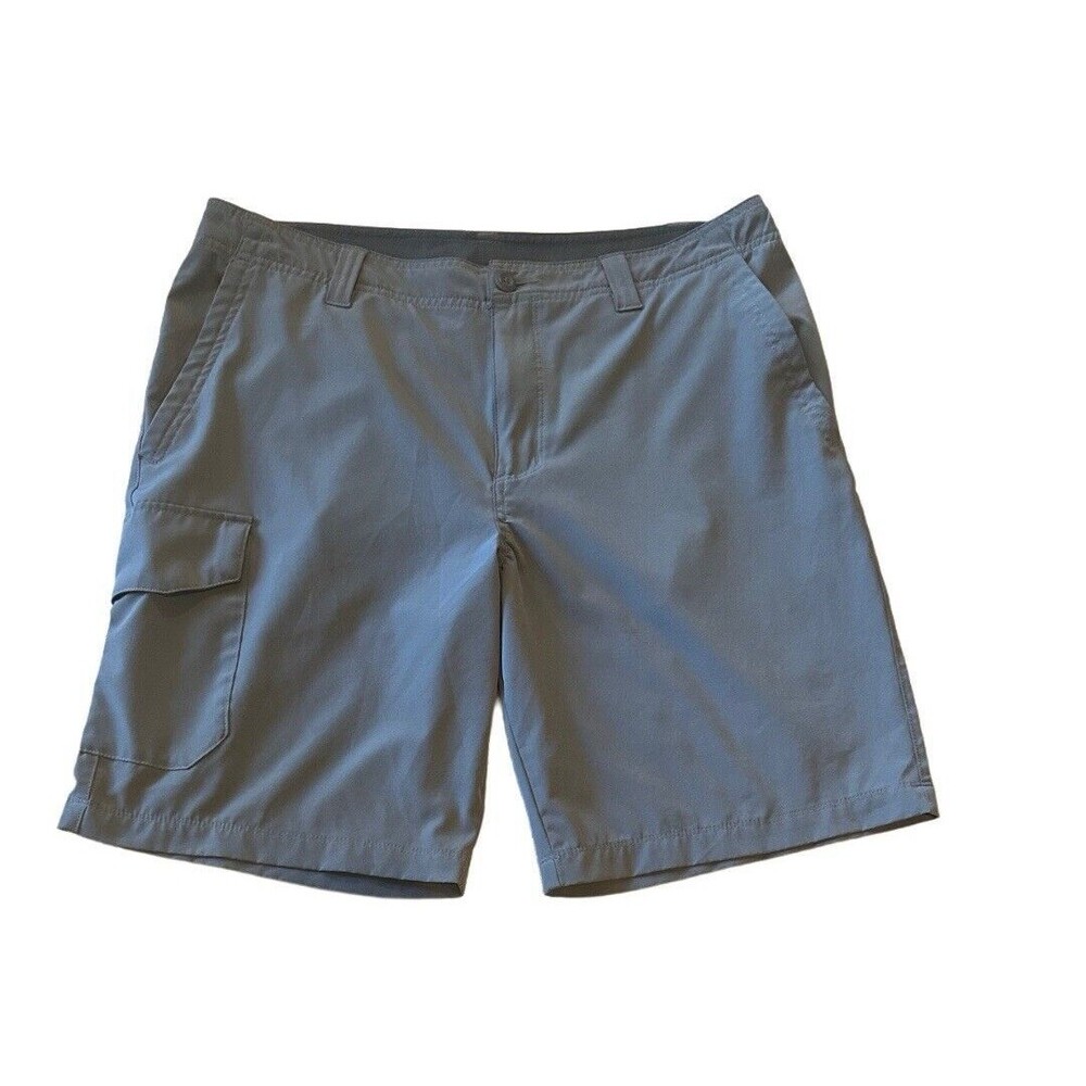 Columbia Men's 34 Gray Eaglecrest Shorts 10" Inseam Cargo Pocket